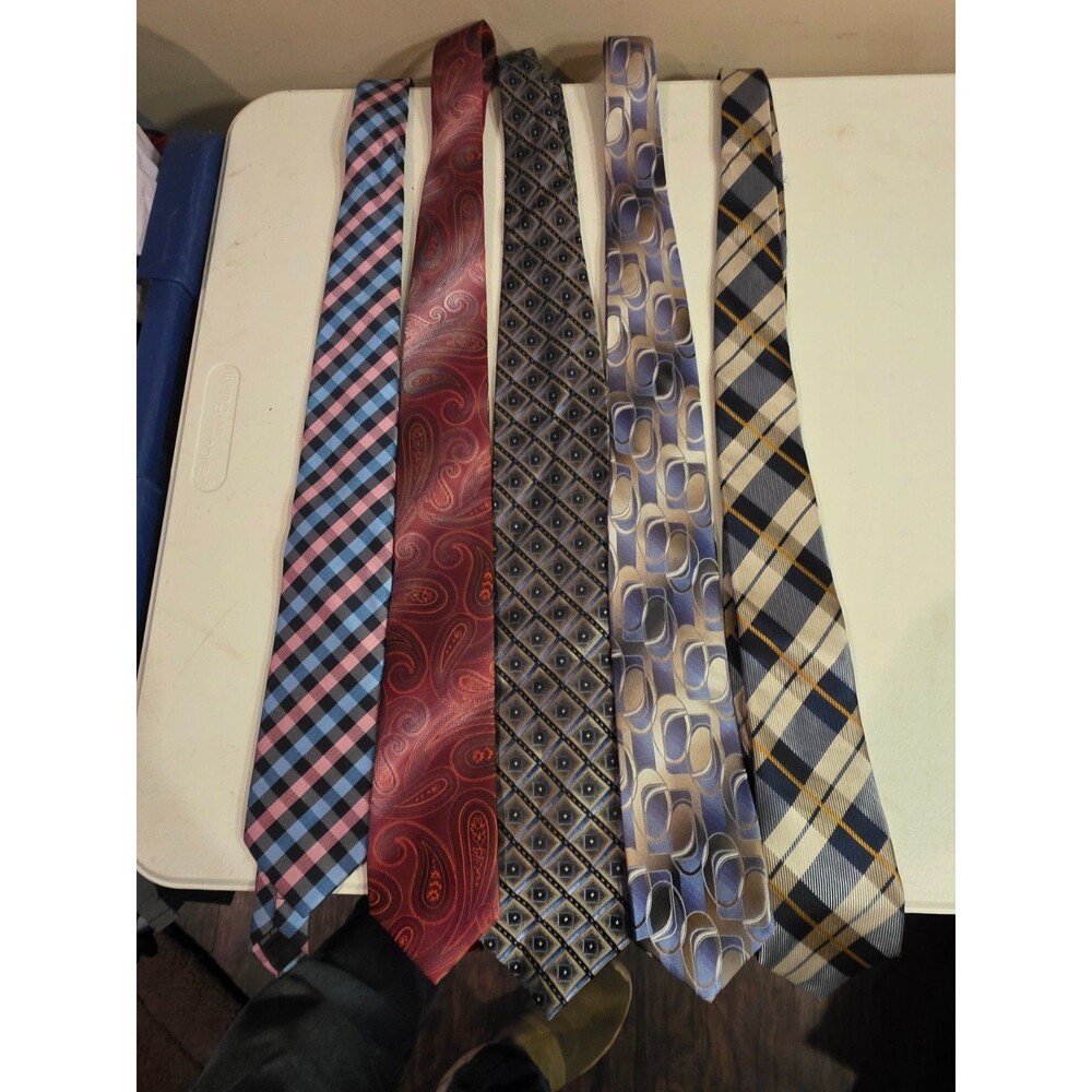 Hisder and others Lot of 5 XL Ties Office Business Bundle